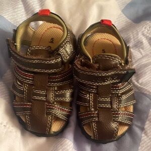 Carter's Brown and Tan Kids Sandals